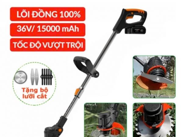 Máy Cắt Cỏ HOMESMART Cầm Tay, Máy Cắt Cỏ Mini Dùng Pin 36V Bảo Hành 12 Tháng - HÀNH CHÍNH HÃNG